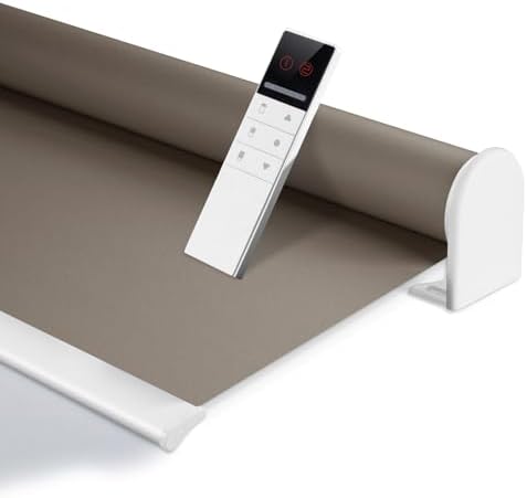 ZSHINE Motorized Blackout Roller Shades Remote Control Rechargeable(82010E)