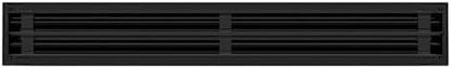 BUILDMART - 28x4 Modern AC Vent Cover - Decorative Black Air Vent - Standard Linear Slot Diffuser - Register Grille for Ceiling, Walls & Floors - Texas Buildmart