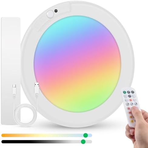Bojim RGB Rechargeable Waterproof Shower Ceiling Light for Bathroom Inside