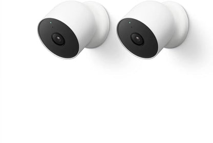 Google Nest Cam Outdoor or Indoor, Battery - 2nd Generation - 2 Count (Pack of 1) (Renewed)