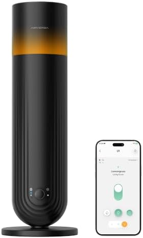 Airversa U1 Smart Tower Waterless Essential Oil Diffuser for Room, Black