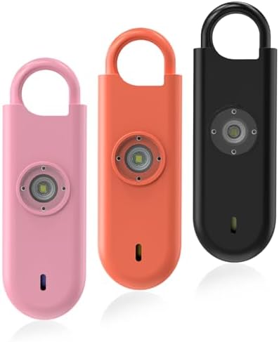 Fauxomor 140dB Personal Safety Alarm for Women 3pack Self Defense Keychain