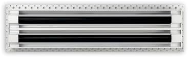 BUILDMART - 18x4 MUD-in Air Vent Cover - Drywall MUD in White Air Vent - MUD Linear Slot Diffuser - Register Grille for Ceiling and Walls - Texas Buildmart