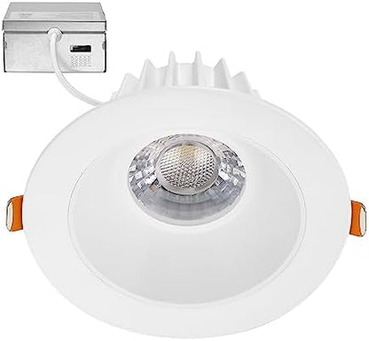 Maxxima 4" Anti-Glare LED Downlight Canless, 1200 Lumens, 5 CCT, White