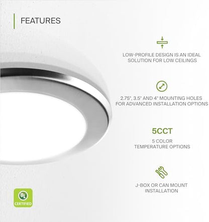ASD 6 Pack Bronze LED Disk Lights 6 Inch, 5CCT Flush Mount Ceiling Light