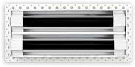 BUILDMART - 10x4 MUD-in Air Vent Cover - Drywall MUD in White Air Vent - MUD Linear Slot Diffuser - Register Grille for Ceiling and Walls - Texas Buildmart
