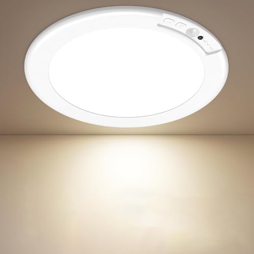 Rechargeable Motion Sensor Ceiling Light, 12000mAh Battery Closet Light