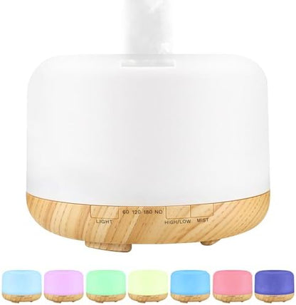 Essential Oil Diffuser, Ultrasonic Humidifier with LED Light