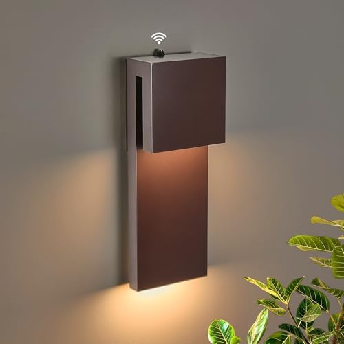 Tarentlight 15IN Outdoor Wall Sconce Fixture,Dusk to Dawn Patio Lights,Waterproof Exterior Lamp,Modern Wall Mounted with 17W 3000K LED, Bronze Finish,Outside Lights for House Front Door Entryway
