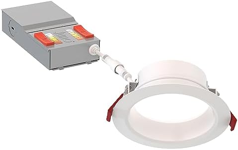 Juno 4" Canless Wafer LED Light, 5-in-1 CCT, Deep Regressed Smooth Trim