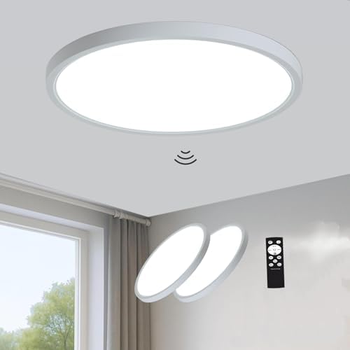 12 Inch Motion Sensor LED Ceiling Light, White