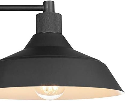 Globe Electric Modern Farmhouse Wall Sconce, Matte Black, 12 x 11 x 9 inches, Indoor/Outdoor, Kitchen, Porch Decor, 60W Bulb