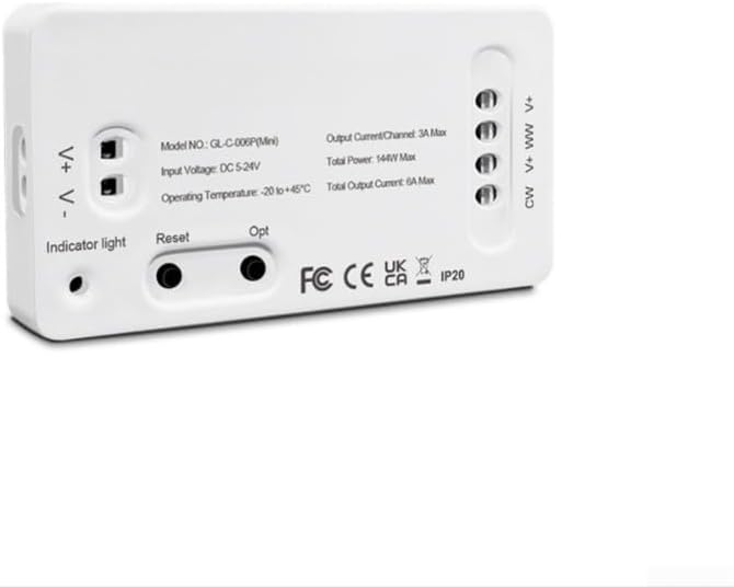 LED Strip Controller for ZigBee 3.0, RGB+CCT & Dimmer Support, PW-M App Control for 12V/24V/36V/48V/54V Strips