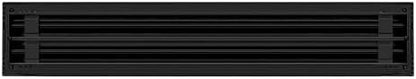 BUILDMART - 22x4 Modern AC Vent Cover - Decorative Black Air Vent - Standard Linear Slot Diffuser - Register Grille for Ceiling, Walls & Floors - Texas Buildmart