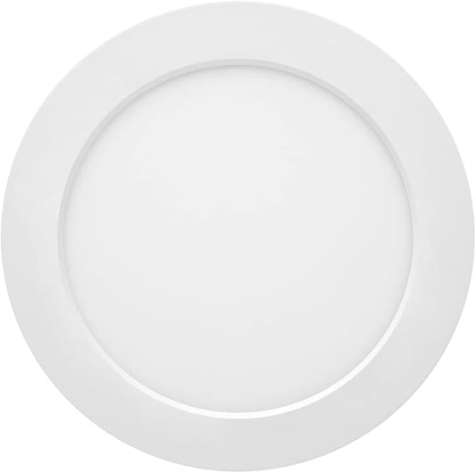 Maxxima 9 in. LED Flush Mount Ceiling Light Fixture - 1500 Lumens, 5 CCT 2700K-5000K, Round Color Selectable Panel Light, Dimmable, Recessed Can or J-Box Install, Suitable for Bathroom or Shower