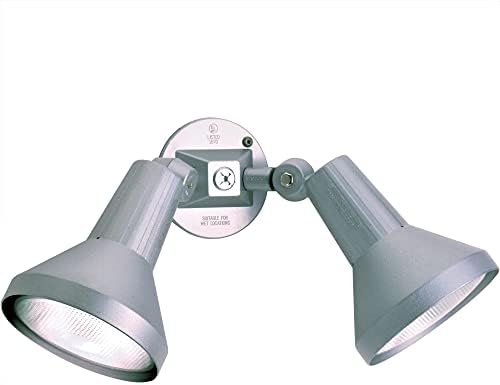 Nuvo Lighting SF77/703 Two Light Outdoor Heavy Duty Cast Aluminum Durable Weather Proof Security Flood Light, Gray
