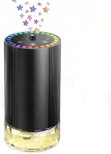 Waterless Essential Oil Car Diffuser with Color LED Voice Ambient Light,Mini and USB Cold Mist Aromatherapy Diffuser,Smart Control Sytem-60ml Capacity for Car,Travel,Home,Room,Office,Gift Ideal