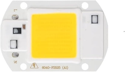 Home Bulbs, Pack of 6, LED COB Chip Lamp AC110V Smart IC No Need Driver Led Floodlight 10W/20W/30W/50W/70W/100W/150W DIY Chip Lighting(Warm White,Short chip 20W)