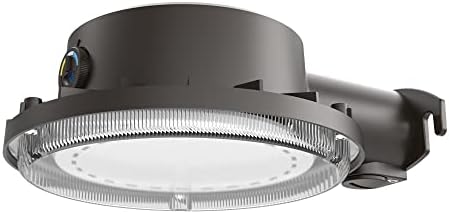 Lithonia Lighting BarnGuard LED Barn Light, Dusk to Dawn Outdoor Lighting with Adjustable Color Temperature, Wall or Pole Mountable Yard Light Fixture, MVOLT, Aluminum, Dark Bronze