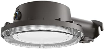 Lithonia Lighting BarnGuard LED Barn Light, Dusk to Dawn Outdoor Lighting with Adjustable Color Temperature, Wall or Pole Mountable Yard Light Fixture, MVOLT, Aluminum, Dark Bronze