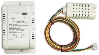 Tuya Smart WiFi 16A Temperature Humidity Switch Sensor Module with Energy Consumption Monitoring, APP Bluetooth Wireless Remote Control,Works with Alexa Google Home (Temperature Humidity)