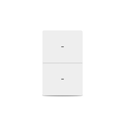 Smart Light Switch Need Neutral Wire,FCC Certified,2.4GHz WiFi Push Button Switch Compatible with Alexa,APP Control Compatible with Tuya/Smart Life,White 2 Gang