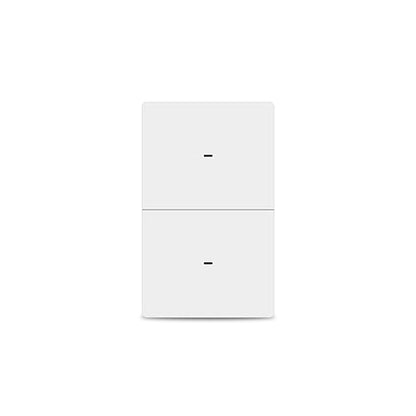 Smart Light Switch Need Neutral Wire,FCC Certified,2.4GHz WiFi Push Button Switch Compatible with Alexa,APP Control Compatible with Tuya/Smart Life,White 2 Gang
