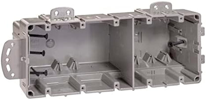 Southwire MSBMMT5G 5 Gang Multi Mount Device Box with Depth Adjustable; Heavy Duty 42lb ; Gray