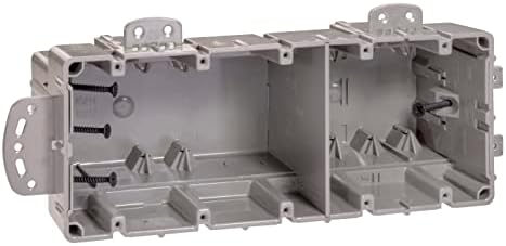Southwire MSBMMT5G Multi Mount Device Box with Depth Adjustable; Heavy Duty 42lb ; Gray, 5 Gang (Pack of 4)