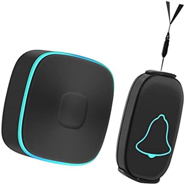 Wireless Caregiver Pager Smart Call System, Elderly Assistance Emergency Alarm with 1 Transmitter and 1 Receiver One Button Alarm Caregiver Pager