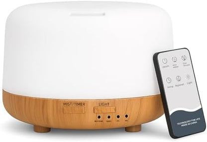 SPLITSKY 300ml Essential Oil Diffuser with Remote and 7-Color LED Light