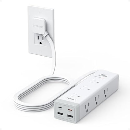 TESSAN Surge Protector Power Strip with 1050J, 1875W 15A, 6 Ft, Grey