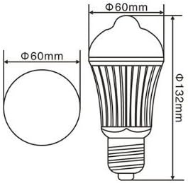 Motion Sensor Light Bulb, 6W E26 Smart PIR LED Light Bulb, 100-240V, 500LM, Auto on/Off Night Lights for Stairs, Garage, Corridor, Walkway,Yard, Hallway, Patio, Carport(2700K-Warm White)