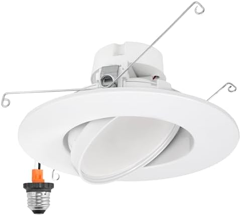 Maxxima 5" & 6" Rotatable LED Retrofit Downlight Gimbal, 1100 Lumens, 5 CCT