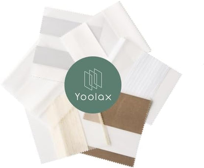 Yoolax Matter Zebra Blinds Fabric Sample, Light Filtering Dual Layer Sheer Blinds, Privacy Light Control Roller Window Blind, Fabric Sample (Multi Color)