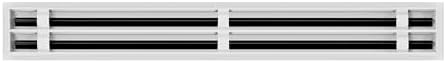 BUILDMART - 30x4 White Modern AC Vent Cover - Decorative Air Vent - Standard Linear Slot Diffuser - Register Grille for Ceiling, Walls & Floors - Texas Buildmart