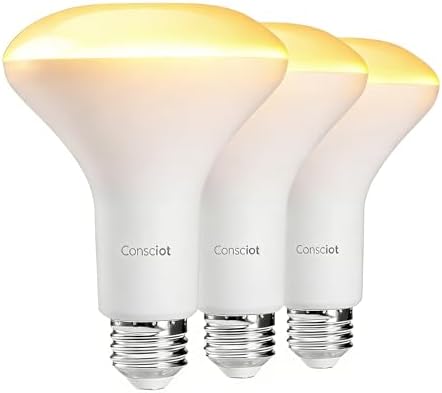 Consciot BR30 LED Bulb Dimmable, 10W Equivalent 65W, 850lm, 2700K, 3 Pack