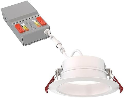 Juno 4" Canless Wafer LED Light, 5-in-1 CCT, Deep Regressed Smooth Trim