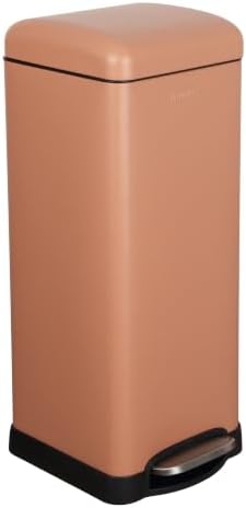 happimess Betty 8 Gal Step Trash Can Soft-Close Lid, Clay Rose