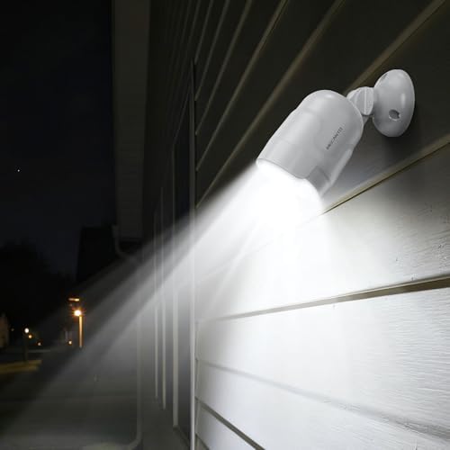 USB Rechargeable Motion Sensor Light Outdoor, 4000mAh Built-in Battery 600 Lumen Spotlight, IP65 Waterproof Cordless Wall Light for Porch Garage House