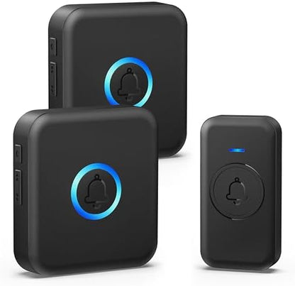 Wireless Doorbell 1000ft Range, Loud Waterproof Door Bell with 60 Melodies