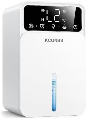 KCONBS Dehumidifier for Home, 60 OZ Capacity, Glacier White