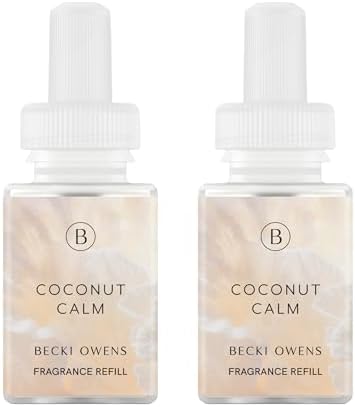 Pura x Becki Owens Home Diffuser Refill, 2 Pack, Coconut Calm
