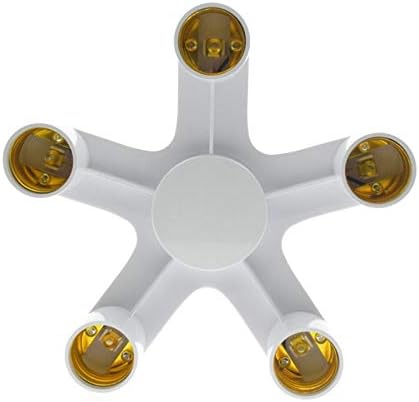 Lamp Bases 5 in 1 E27 to E27 Base Socket Splitter E27 Lamp Head connector LED Light Lamp Bulb Adapter Holder smart Lighting Accessories - (Color: 5 IN 1; Base Type: E27)