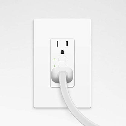 Insteon Smart Dual On/Off Wall Outlet, Top & Bottom Outlets Independently Controllable, 2663-222 (White) - Insteon Hub required for voice control with Alexa & Google Assistant