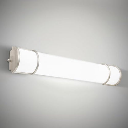 ASD LED 36" Vanity Flush Mount Light Fixture, Linear Bathroom Lighting Bar | 3CCT, Dimmable, Energy Star, ETL Listed | 30W 2650LM 3000-5000K 120V | Long Tube Bath Wall Sconce Over Mirror | Nickel