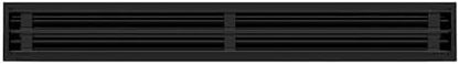 BUILDMART - 30x4 Modern AC Vent Cover - Decorative Black Aluminum Air Vent - Standard Linear Slot Diffuser - Heating and Cooling Register Grille for Ceiling, Walls & Floors - Texas Buildmart