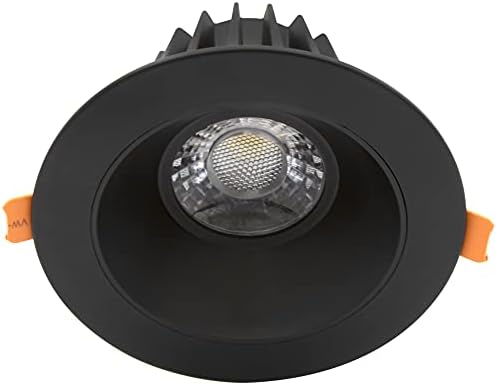 Maxxima 4" Anti-Glare LED Downlight Canless, 1050 Lumens, 5 CCT, Black