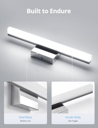 Combuh Bathroom Light Fixtures Over Mirror, Modern Bath Wall Lamp Chrome