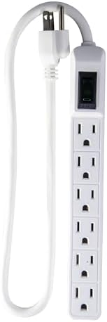 Go Green Power Inc. GG-16103MIN 6 Outlet Mini Surge Protector, White